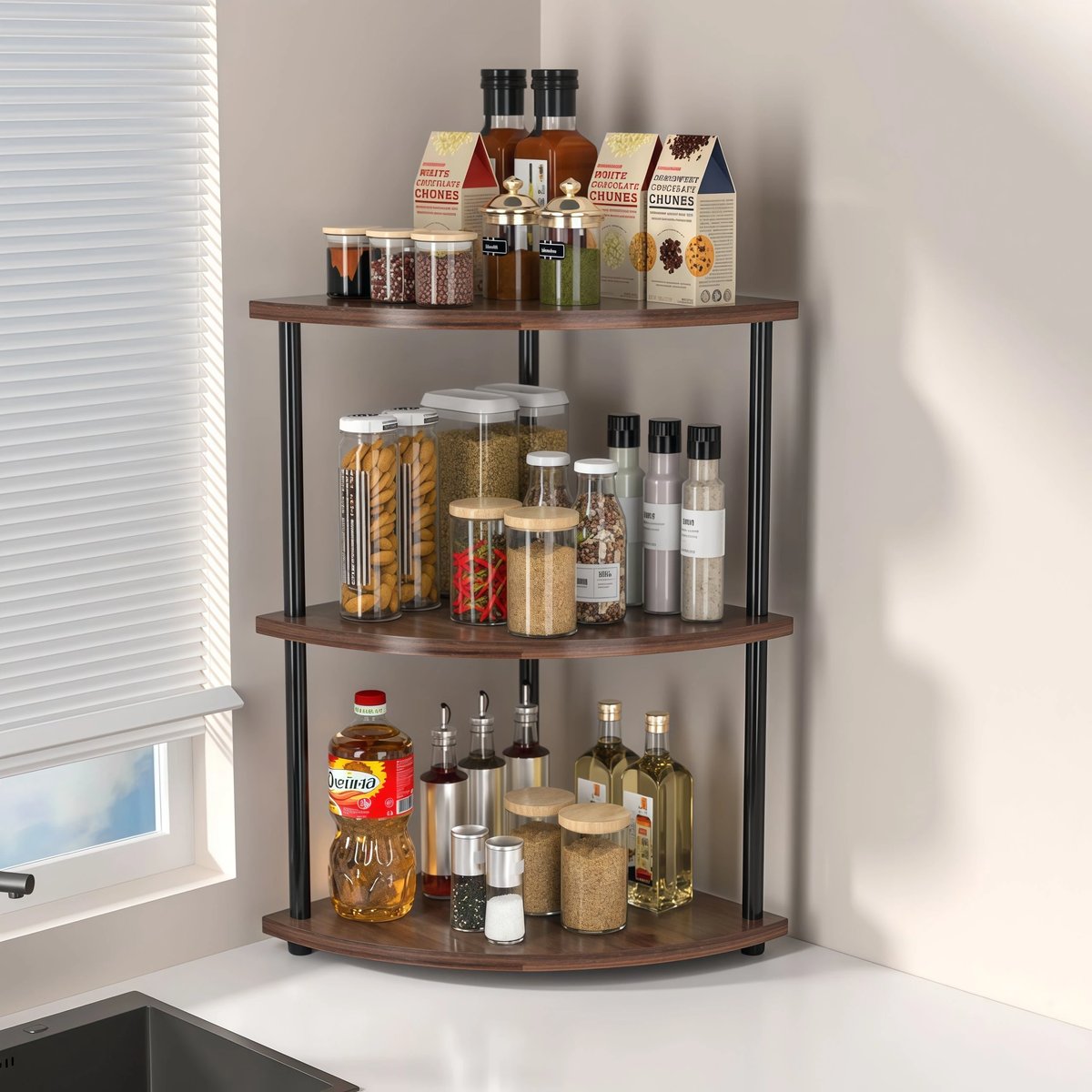 Wooden kitchen spice rack Wooden kitchen spice rack